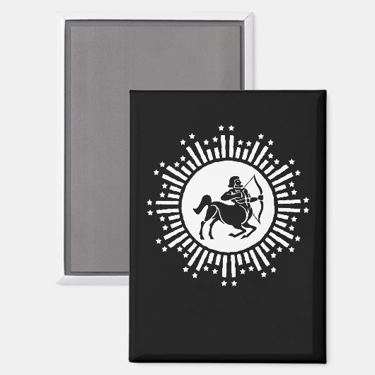 Sagittarius Zodiac-Symbol mit Sternexplosion Magnet (Vorderseite/Rückseite)