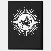 Sagittarius Zodiac-Symbol mit Sternexplosion Magnet (Vorderseite)