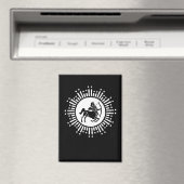 Sagittarius Zodiac-Symbol mit Sternexplosion Magnet (In Situ (Geschirrspüler))