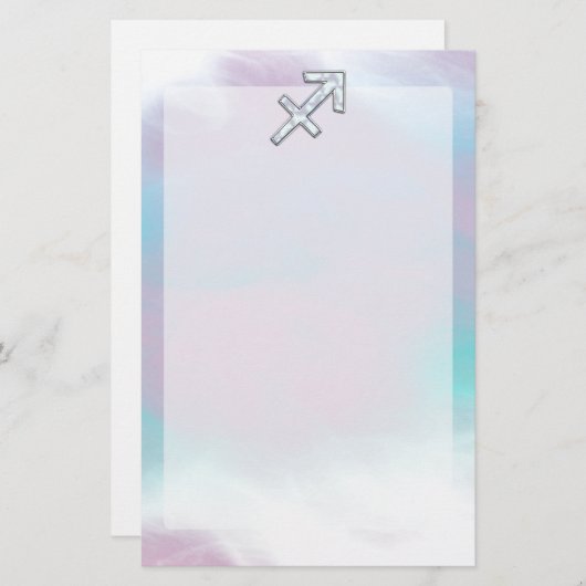 Sagittarius Zodiac Symbol Mutter von Pearl Style Briefpapier (Vorne/Hinten)