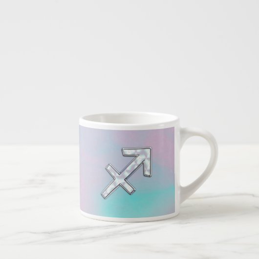 Sagittarius Zodiac Symbol Mutter von Pearl Style Espressotasse (Rechts)