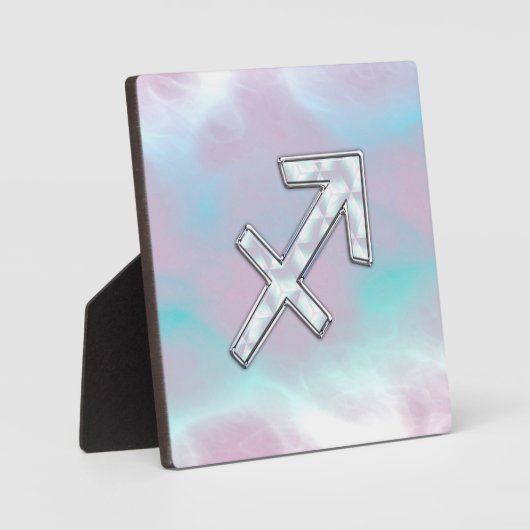 Sagittarius Zodiac Symbol Mutter von Pearl Style Fotoplatte (Vorderseite)