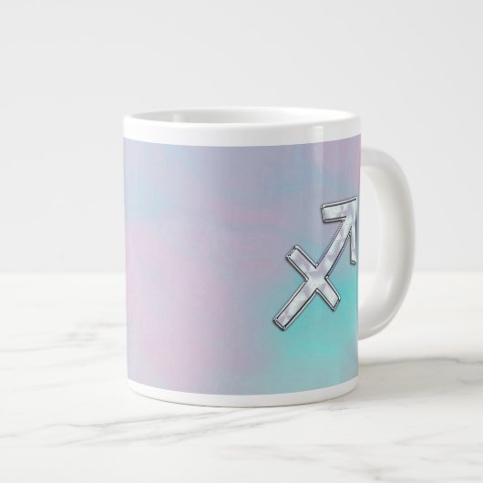 Sagittarius Zodiac Symbol Mutter von Pearl Style Jumbo-Tasse (Vorderseite Rechts)