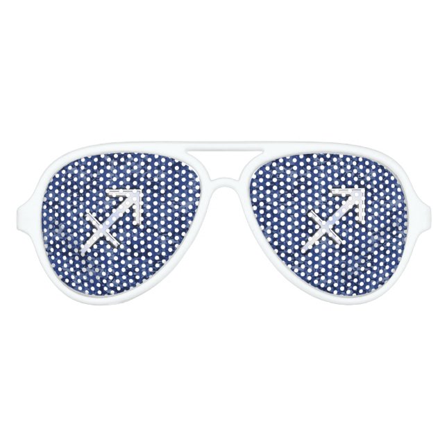 Sagittarius Zodiac Symbol NavyDigital Camouflage Sonnenbrille (Vorderseite)