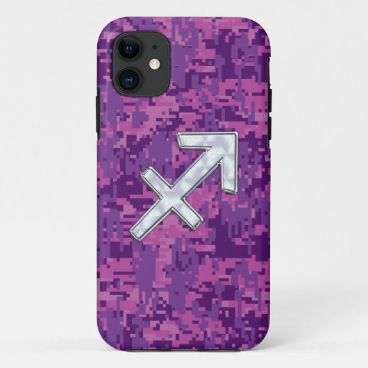 Sagittarius Zodiac Symbol Pink Digital Camouflage Case-Mate iPhone Hülle (Rückseite)
