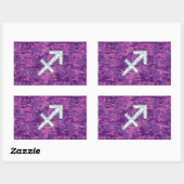 Sagittarius Zodiac Symbol Pink Digital Camouflage Rechteckiger Aufkleber (Blatt)