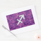 Sagittarius Zodiac Symbol Pink Digital Camouflage Rechteckiger Aufkleber (Umschlag)