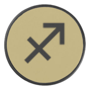Sagittarius Zodiac Symbol Stand von K Yoncich Eishockey Puck