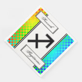 Sagittarius Zodiac Symbol Stand von Kenneth Yoncic Serviette (Ecke)