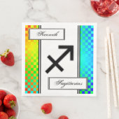 Sagittarius Zodiac Symbol Stand von Kenneth Yoncic Serviette (Beispiel)