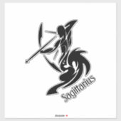Sagittarius Zodiac Symbol und Zeichen Aufkleber (Blatt)
