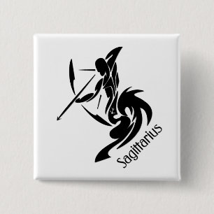 Sagittarius Zodiac Symbol und Zeichen Button