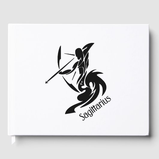 Sagittarius Zodiac Symbol und Zeichen Gästebuch (Vorderseite)