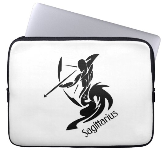Sagittarius Zodiac Symbol und Zeichen Laptopschutzhülle (Vorderseite)