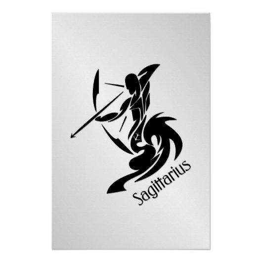 Sagittarius Zodiac Symbol und Zeichen Poster (Vorderseite)