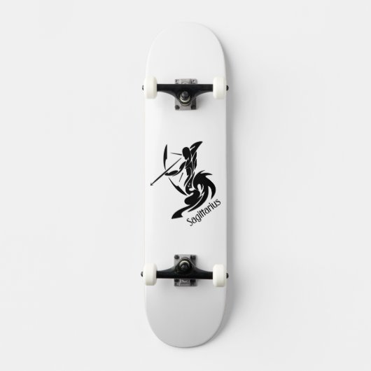 Sagittarius Zodiac Symbol und Zeichen Skateboard (Vorderseite)