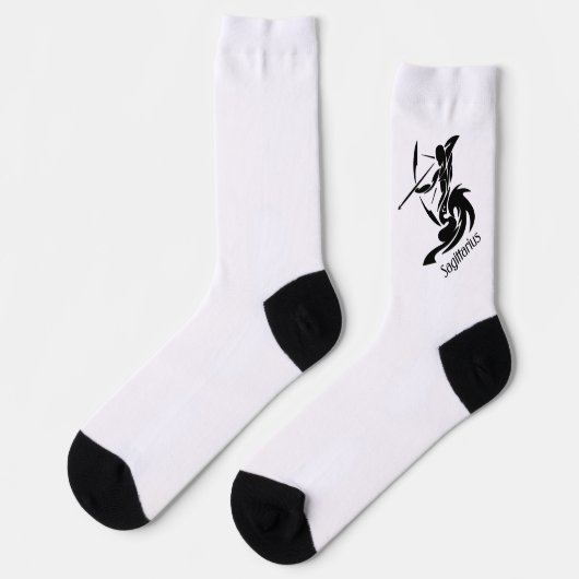 Sagittarius Zodiac Symbol und Zeichen Socken (Linkes Detail)