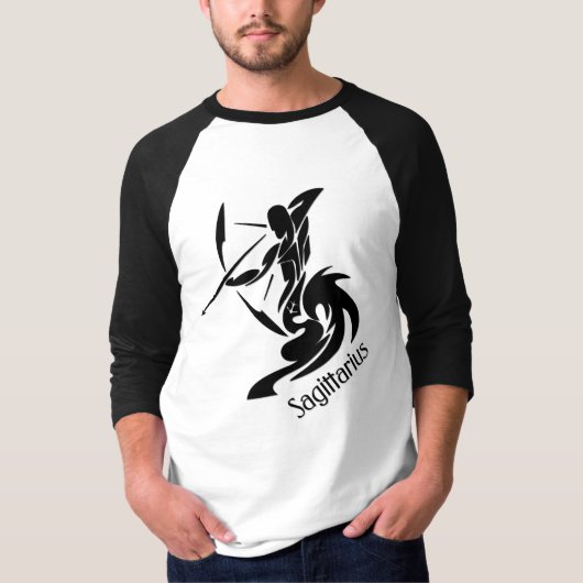 Sagittarius Zodiac Symbol und Zeichen T-Shirt (Vorderseite)