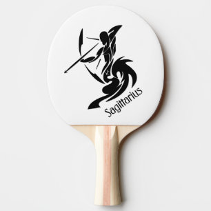 Sagittarius Zodiac Symbol und Zeichen Tischtennis Schläger