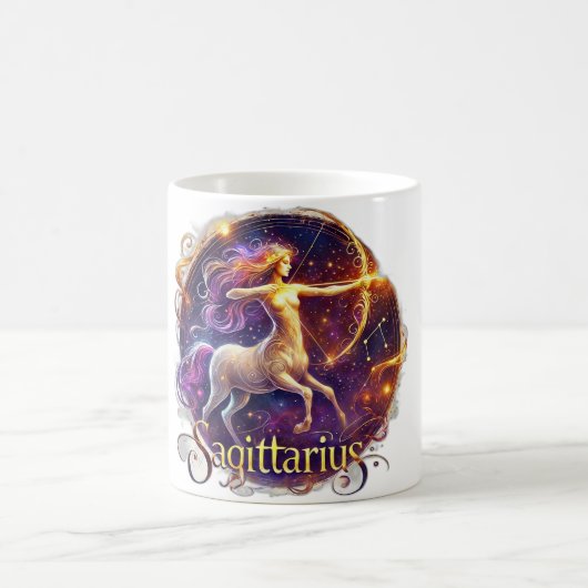 Sagittarius Zodiac Tasse - Fiery & Adventurous Des (Mittel)