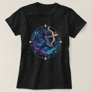 Sagittarius Zodiac Woman - Farbenfrohe Archer Silh T-Shirt