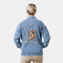 Sagittarius Zodiac Women's Denim Jacket