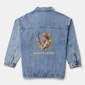 Sagittarius Zodiac Women's Denim Jacket Jeansjacke (Rückseite)