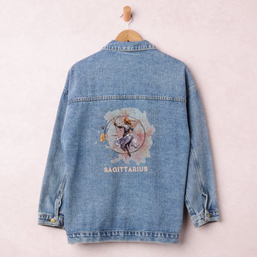 Sagittarius Zodiac Women's Denim Jacket Jeansjacke (Hangar)