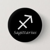 'Sagittarius' Zodiac-Zeichen Button (Vorderseite)
