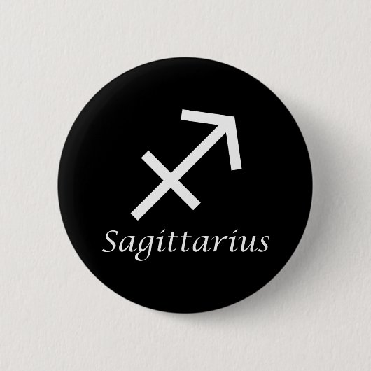 'Sagittarius' Zodiac-Zeichen Button (Vorderseite)