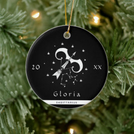 Sagittarius Zodiac-Zeichen-Horoskop Symbol Jahr Keramik Ornament