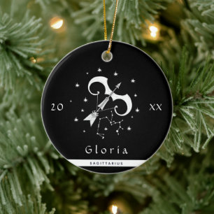 Sagittarius Zodiac-Zeichen-Horoskop Symbol Jahr Keramik Ornament