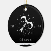 Sagittarius Zodiac-Zeichen-Horoskop Symbol Jahr Keramik Ornament (Links)
