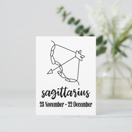 Sagittarius, Zodiac-Zeichen Postkarte (Stehend Vorderseite)