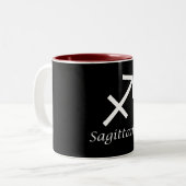 "Sagittarius" Zodiac-Zeichen Zweifarbige Tasse (Vorderseite Links)