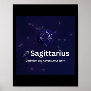 Sagittarius Zodiac-Zeichensticker Poster