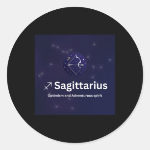 Sagittarius Zodiac-Zeichensticker Runder Aufkleber