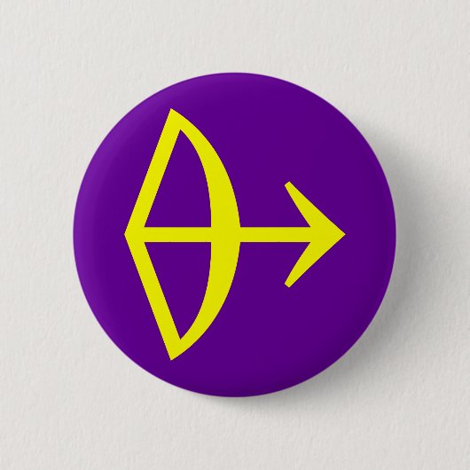 SAGITTARIUS, ZODIAKALES ZEICHEN BUTTON (Vorderseite)