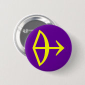 SAGITTARIUS, ZODIAKALES ZEICHEN BUTTON (Vorne & Hinten)