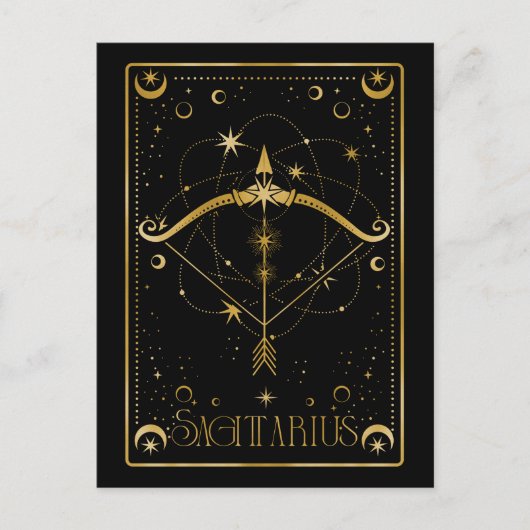 Sagittarius-Zodiaksymbol Postkarte (Vorderseite)