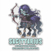 Sagittarius Zombie Aufkleber (Vorderseite)