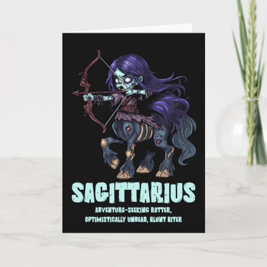 Sagittarius Zombie Karte (Vorderseite)