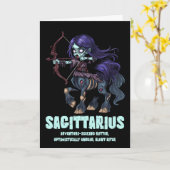 Sagittarius Zombie Karte (Gelbe Blume)