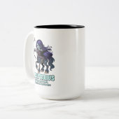 Sagittarius Zombie Zweifarbige Tasse (Vorderseite Links)
