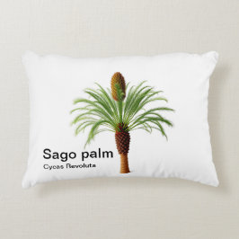 Sago palm auf weißem Grund Dekokissen
