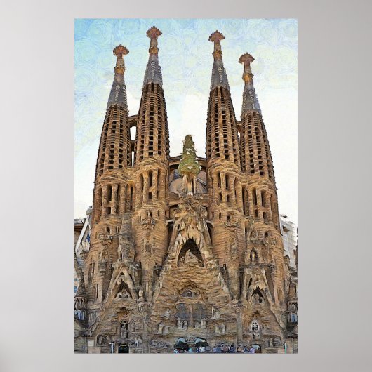 Sagrada Familia. Ansicht 3. Poster (Vorne)