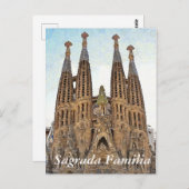 Sagrada Familia. Ansicht 3. Postkarte (Vorne/Hinten)