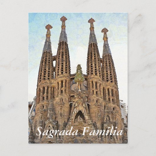 Sagrada Familia. Ansicht 3. Postkarte (Vorderseite)