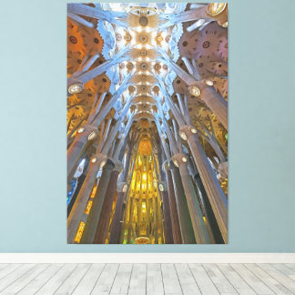Sagrada Familia Architektur, Barcelona Leinwanddruck