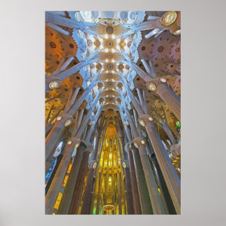 Sagrada Familia Architektur, Barcelona Poster